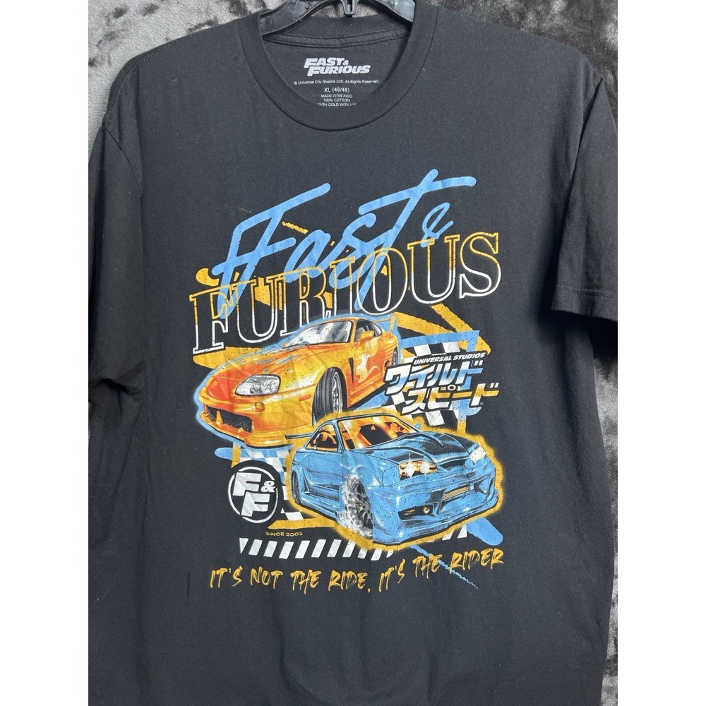 Fast And Furious JDM Streetwear‎ Shirt Men's XL Black Supra Drift Racing Graphic